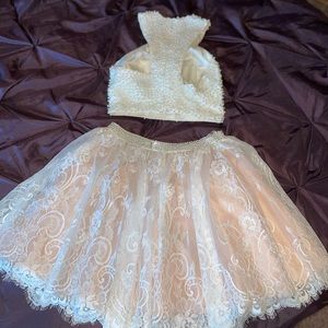 Sherri Hill Two Piece Beaded Mini Dress
